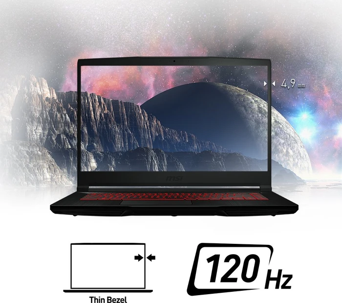 MSI GF63 Thin 10SC-243, Core i5-10500H, 8GB RAM, 256GB SSD, GeForce GTX 1650 Max-Q, DE