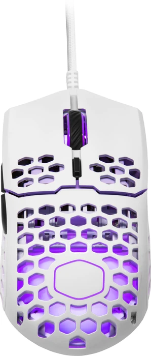 Cooler Master MasterMouse MM711 RGB Gaming Maus weiß glänzend, USB