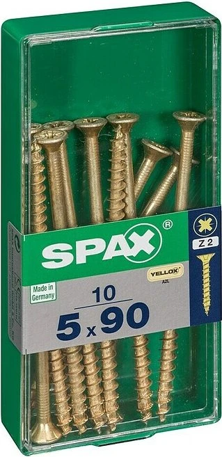 Spax YELLOX A2L 4CUT PZ2 Universalschraube, 5x90mm, 10 Stück