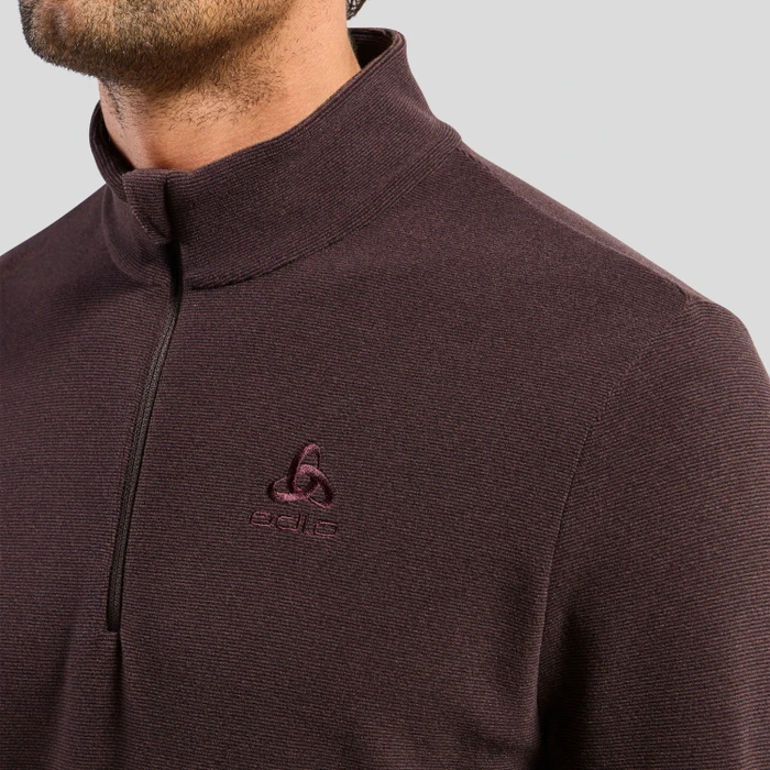 Odlo Roy Midlayer Half Zip Funktionsshirt langarm fudge/black (Herren)