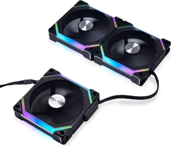 Lian Li Uni Fan SL120V2 RGB, schwarz, LED-Steuerung, 120mm, 3er-Pack