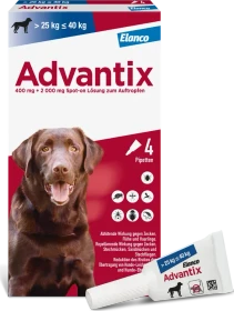 Elanco Advantix Spot-On für Hunde 25-40kg Lösung, 4 Stück