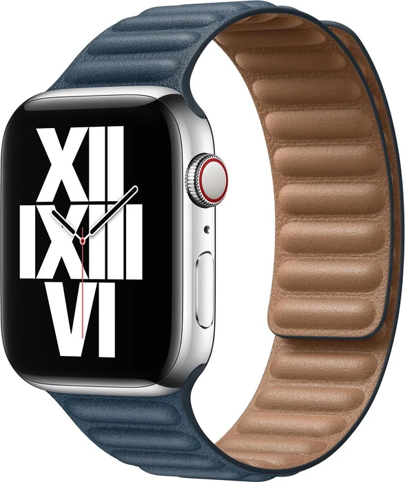 Apple Lederarmband mit Endstück S/M für Apple Watch 40mm baltischblau