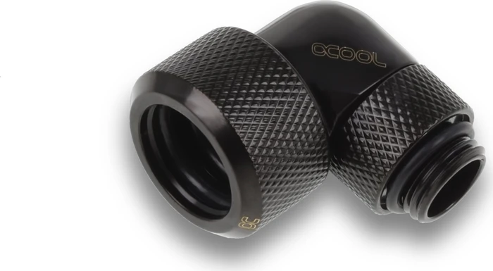 Alphacool Eiszapfen 90° G1/4" auf 16mm HardTube Anschraubtülle, deep black, 4er-Pack