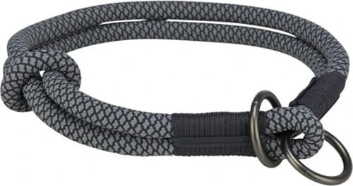 Trixie Soft Rope Zug-Stopp-Halsband, L, Schwarz/Grau
