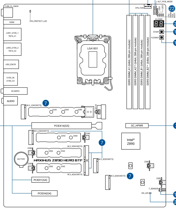 ASUS ROG Maximus Z890 Hero BTF (Intel 1851)