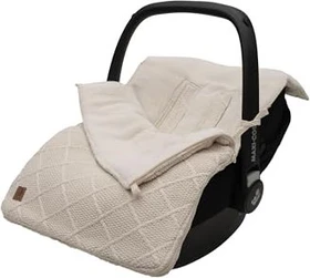Jollein Fußsack Gruppe 0+ 3/5 Punkte Check Knit oatmeal