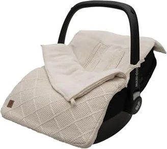 Jollein Fußsack Gruppe 0+ 3/5 Punkte Check Knit oatmeal