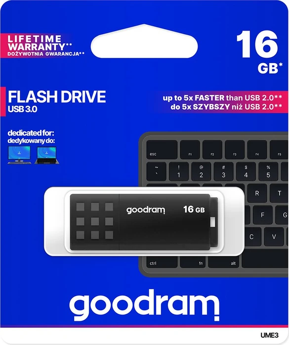 goodram UME3 16GB schwarz, USB-A, USB 3.2 Gen 1×1