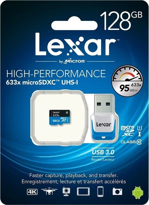 Lexar High-Performance 633x R95 128GB USB-Kit, UHS-I, Class 10