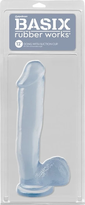 Pipedream Basix 12" Suction Cup clear
