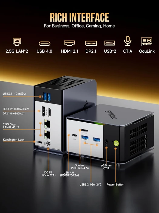 GMKtec EVO-X1, Ryzen AI 9 HX 370, 32GB RAM, 1TB SSD