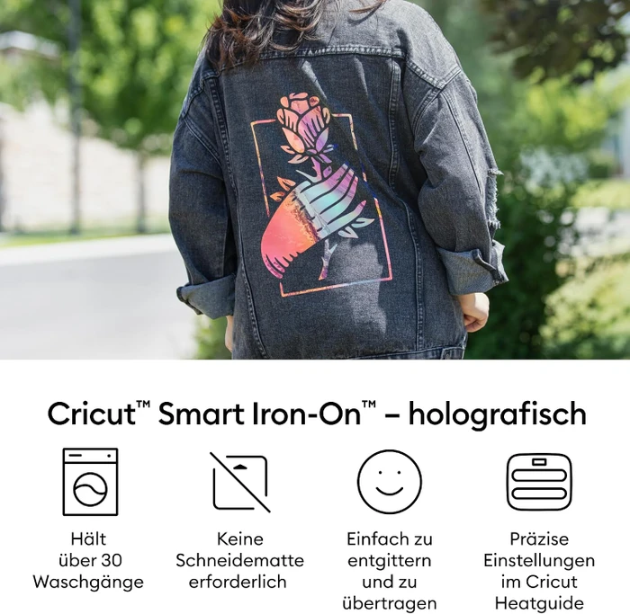 Cricut Smart Iron-On Bügelfolie Holographic-Translucent-Blue, 33x91.4cm