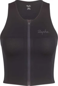 Rapha Cropped Zip Tank Trikot ärmellos schwarz (Damen)