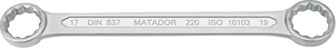 Matador 0220 Doppelringschlüssel, 17/19x185mm