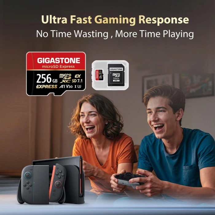 Gigastone SD7.1 R880/W650 256GB Kit inkl. USB-C Cardreader, UHS-I U3, A1, Class 10, SD Express EX I