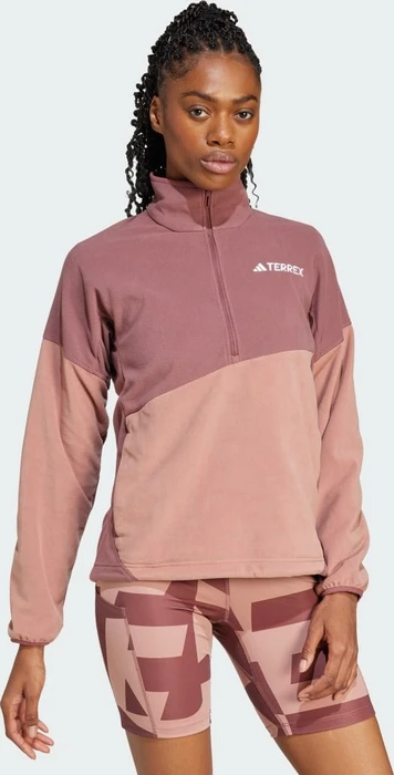 adidas Terrex Multi Climawarm Fleece Funktionsshirt langarm burgundy/warm clay (Damen)