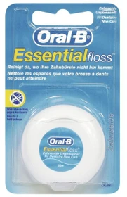 Oral-B Essentialfloss ungewachst Zahnseide, 50m