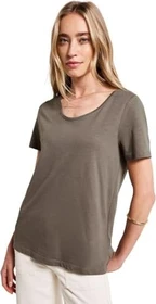 Street One Basic Gerda T-Shirt kurzarm dark tumbled beige (Damen)