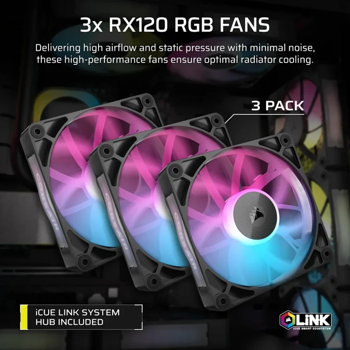 Corsair Hydro X Series iCUE LINK XH405i RGB Pro Custom Cooling Kit, schwarz