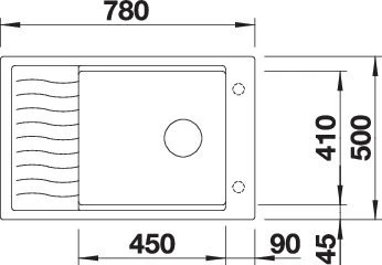 Blanco Elon XL 6 S InFino Becken reversibel vulkangrau