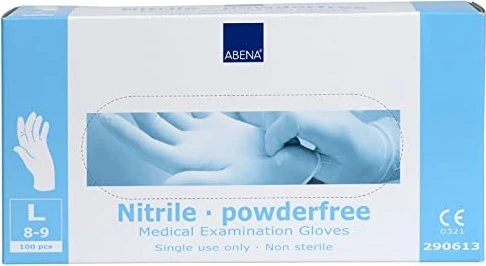 Abena Nitril Einweghandschuhe L transparent, 100 Stück