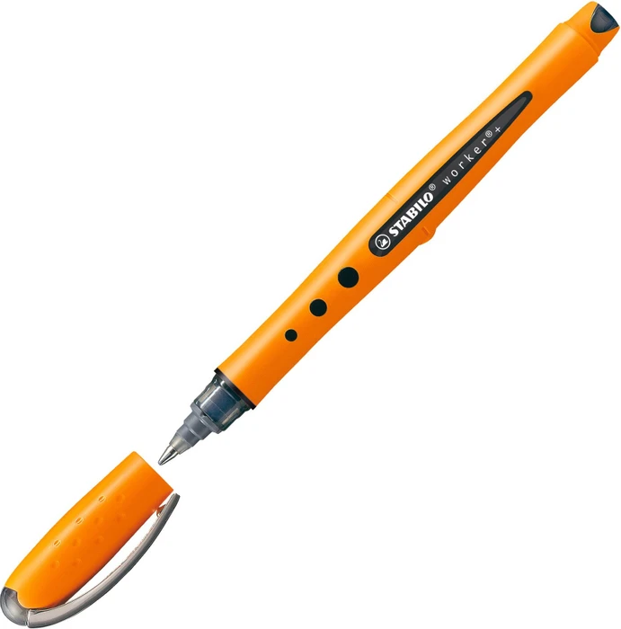 STABILO worker+ Medium Tintenroller (Mine) schwarz/orange (2018/46) – Bild 2 von 6