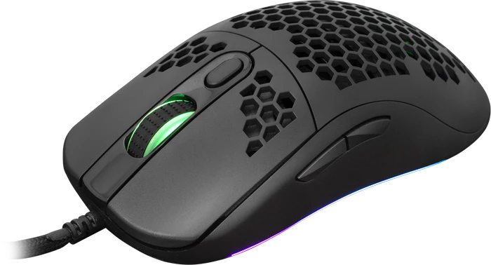 White Shark Galahad Black Gaming Mouse, schwarz, USB