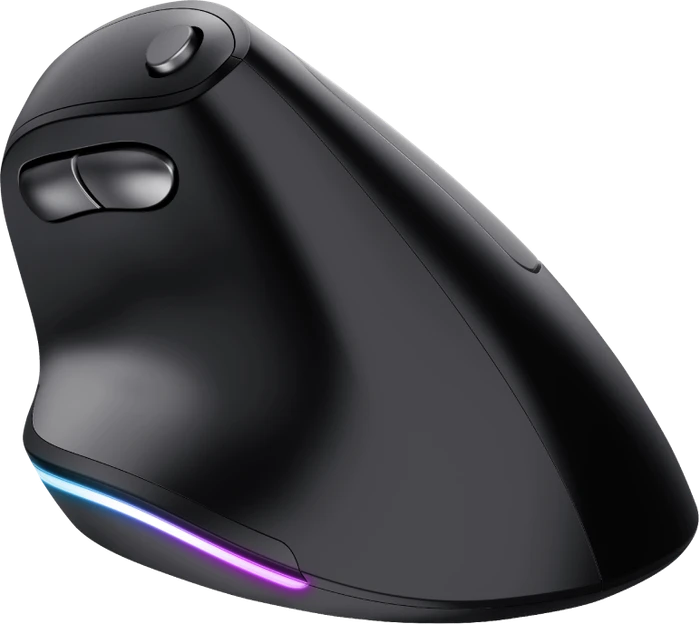 Trust Bayo Wireless Rechargeable Ergonomic Mouse schwarz/grau, ECO zertifiziert, USB