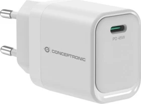 Conceptronic 1-Port 45W GaN USB-C PD Ladegerät weiß