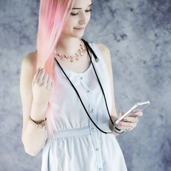Hama Cross-Body-Cover mit Umhängekordel für Apple iPhone 7 Plus/8 Plus transparent