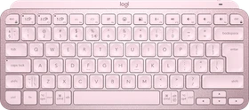 Logitech MX Keys Mini, rosa, LEDs weiß, Logi Bolt, Rose, USB/Bluetooth, US