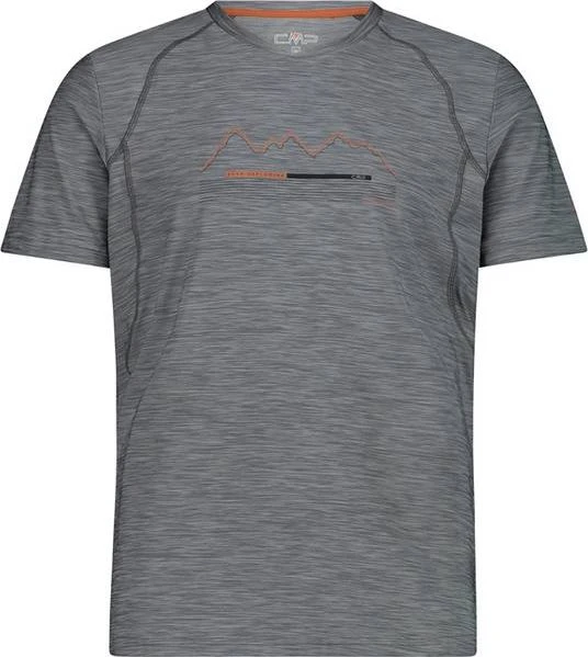 CMP Stretch Jersey Funktionsshirt kurzarm graffite melange/ruggine (Herren)
