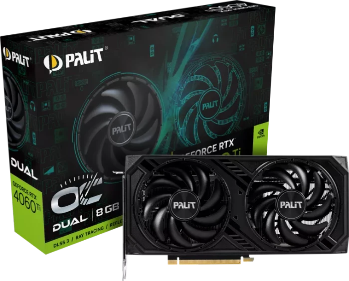Palit GeForce RTX 4060 Ti Dual OC, 8GB GDDR6, HDMI, 3x DP
