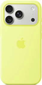 Apple Silikon Case mit MagSafe für iPhone 17 Pro neongelb