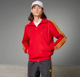 adidas Belgien Beckenbauer Originals Trainingsjacke better scarlet