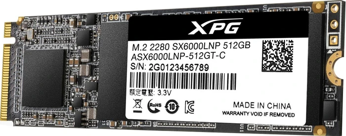 ADATA XPG SX6000 Lite 512GB, M.2 2280 / M-Key / PCIe 3.0 x4