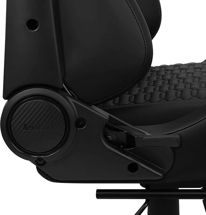 AeroCool ROYAL Leatherette Charcoal Black Gamingstuhl, schwarz