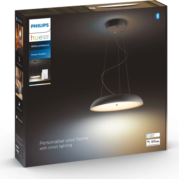 Philips Hue White Ambiance Amaze Pendelleuchte schwarz