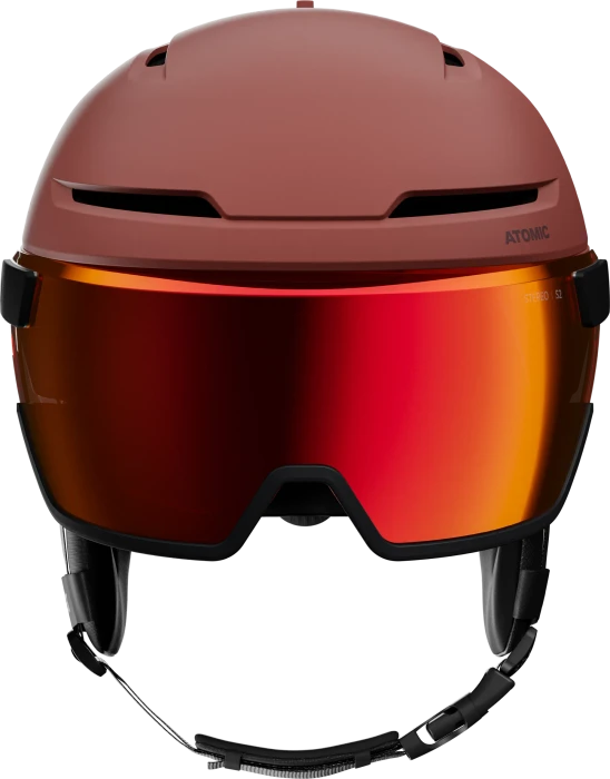 Atomic Savor GT Visor Stereo Helm red wood