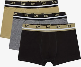 Lee Trunks 3er Boxer Briefs black charcoal aloe (Herren)