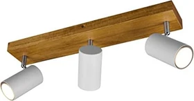 Trio Marley Spot 3-flammig braun/weiß matt