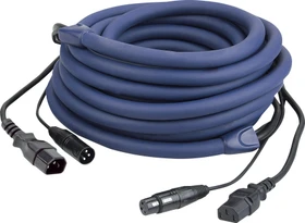 DAP Audio FP12 - IEC/XLR M - IEC/XLR F, 6m blau