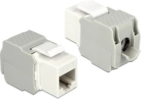 DeLOCK Keystone Modul RJ-45 Buchse via Verlegekabel Cat6, weiß