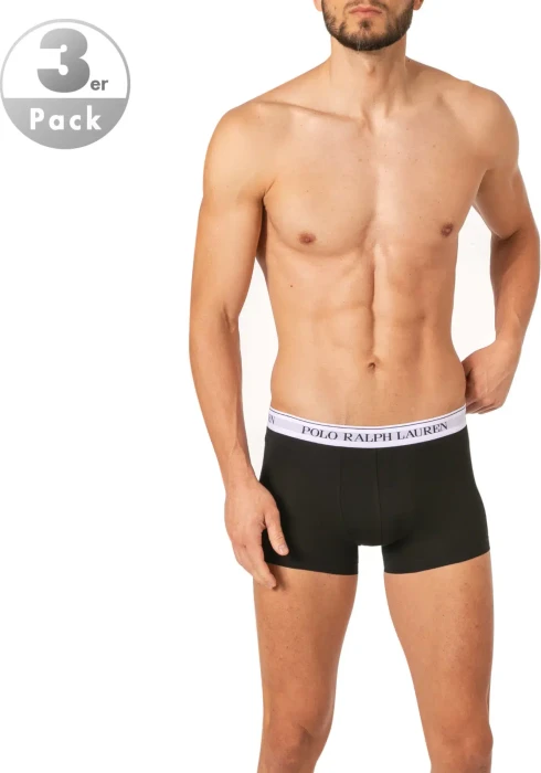 Polo Ralph Lauren 3er-Pack Klassische Boxer Briefs 3pk blk wht/blk wht/blk w (Herren)