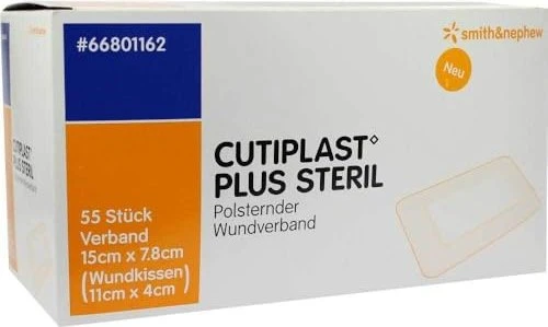 Cutiplast Plus Steril, 7.8 x 15cm, 55 Stück