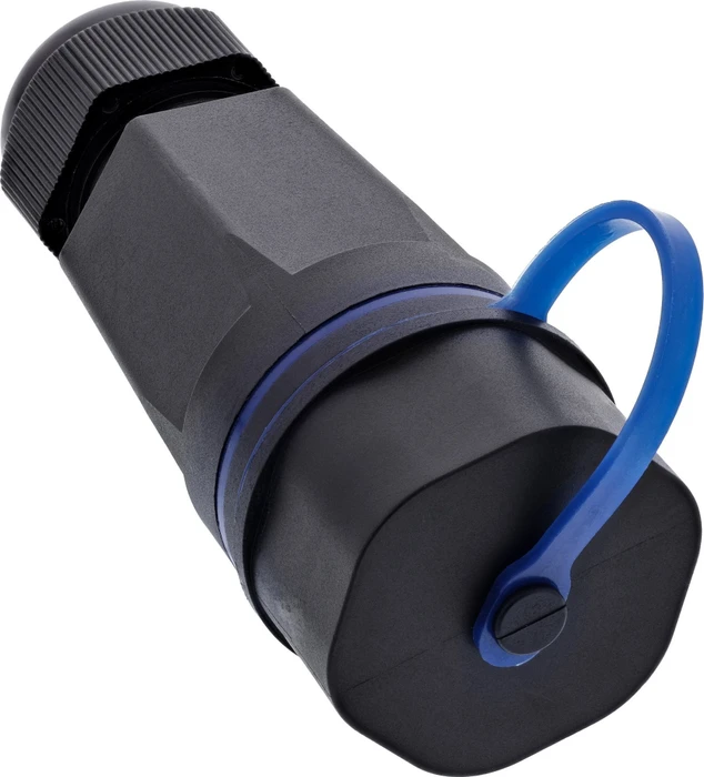 InLine Kabelverbinder RJ-45 Buchse/Verlegekabel Cat.6A, geschirmt, IP68, Leergehäuse mit Deckel