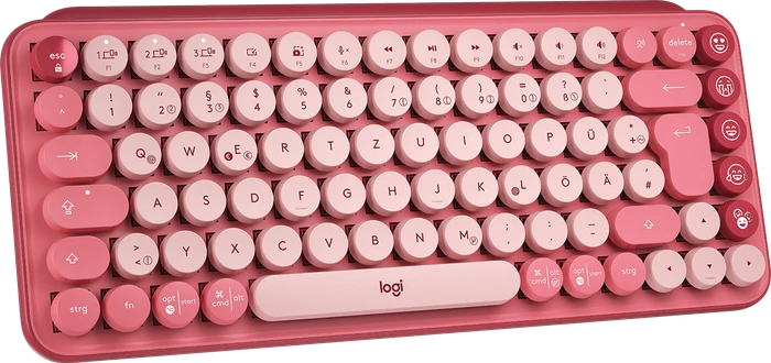 Logitech POP Keys Wireless Mechanical Keyboard, Logi Bolt, Heartbreaker, TTC BROWN, USB/Bluetooth, DE