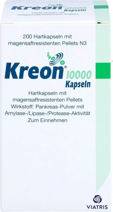Kreon 10.000 magensaftresistente Kapseln, 200 Stück