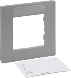 Legrand Niloe Step 1-fach Rahmen Beschriftungsfeld, aluminium